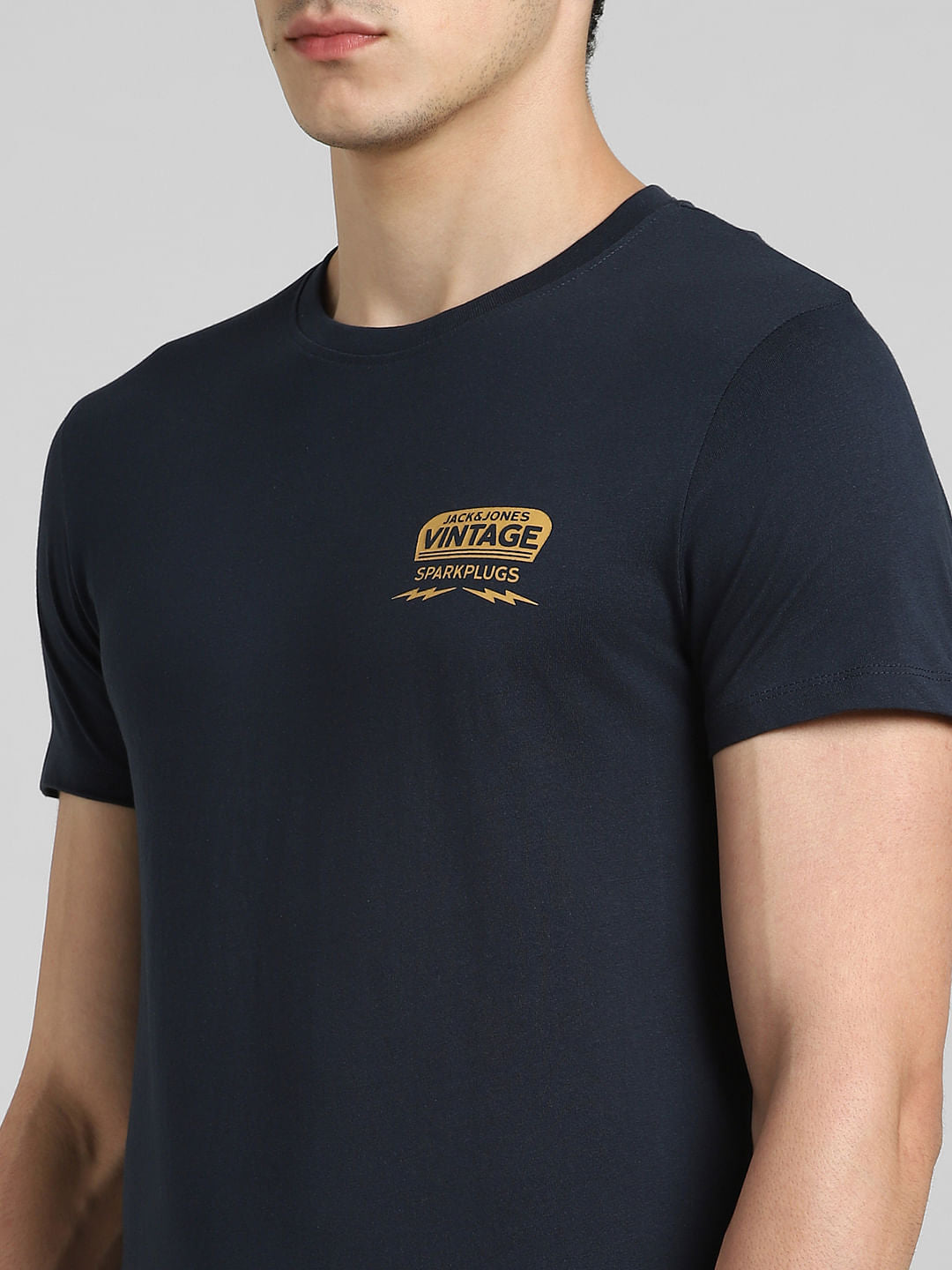 Blue Crew Neck T-shirt