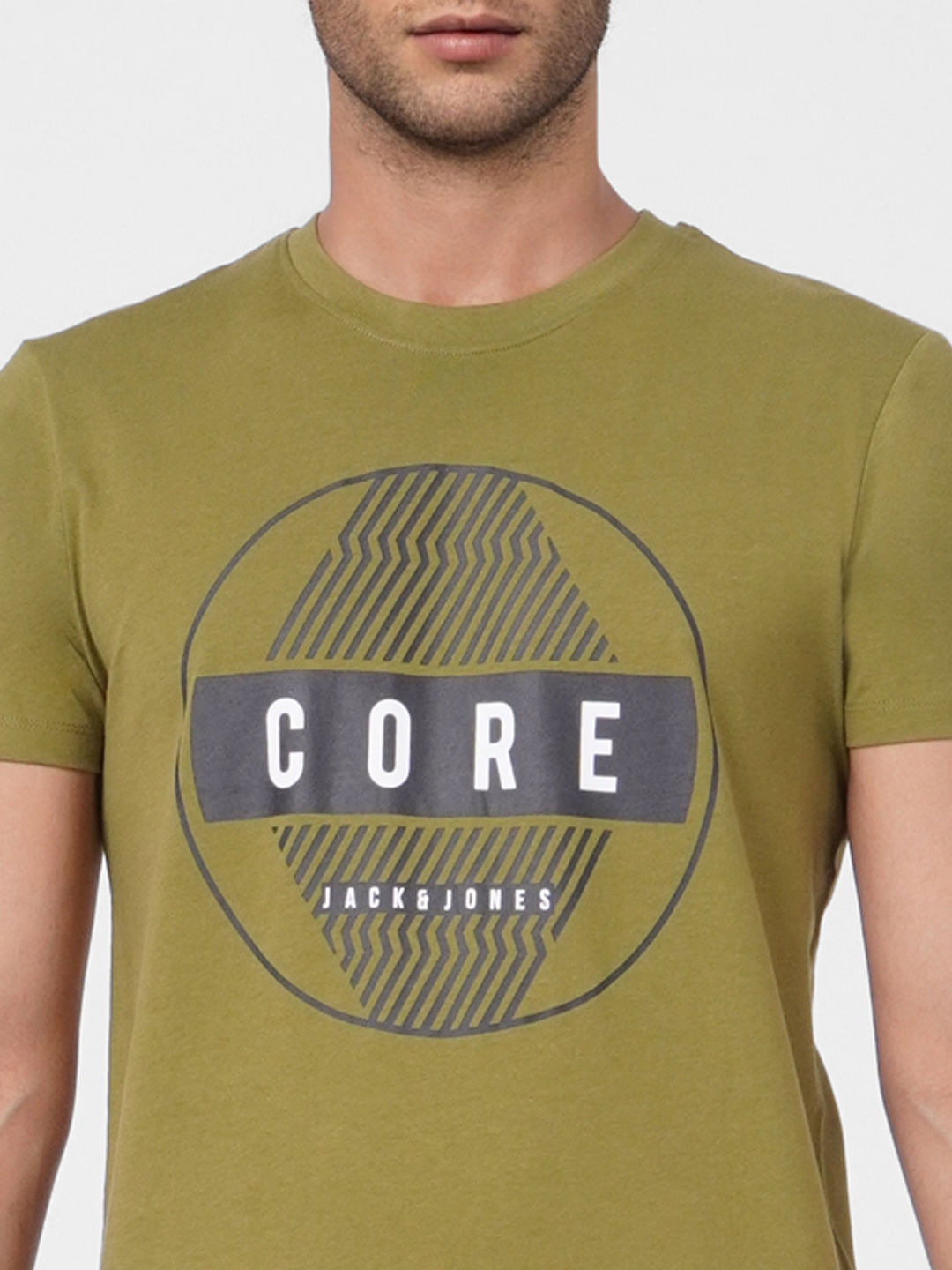 Green Graphic Print Crew Neck T-shirt