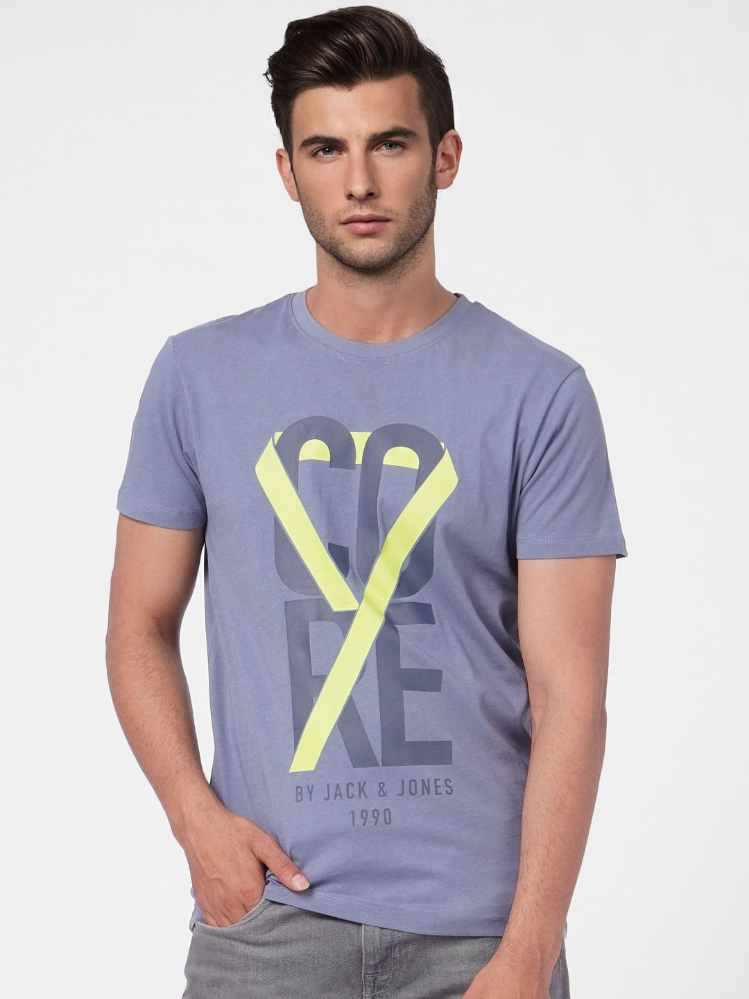 White Graphic Print Crew Neck T-shirt