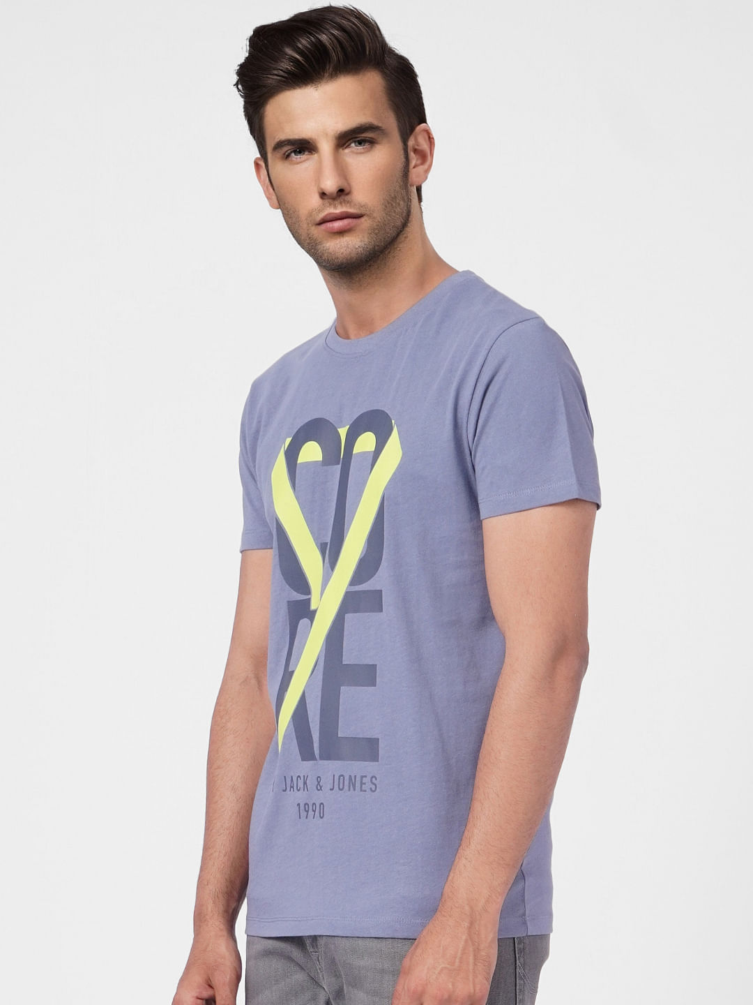 White Graphic Print Crew Neck T-shirt