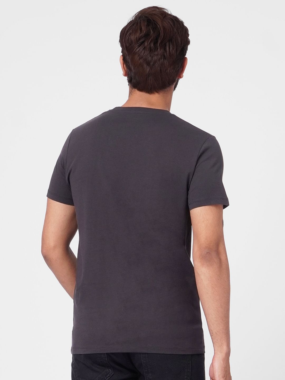 Black Graphic Print Crew Neck T-shirt