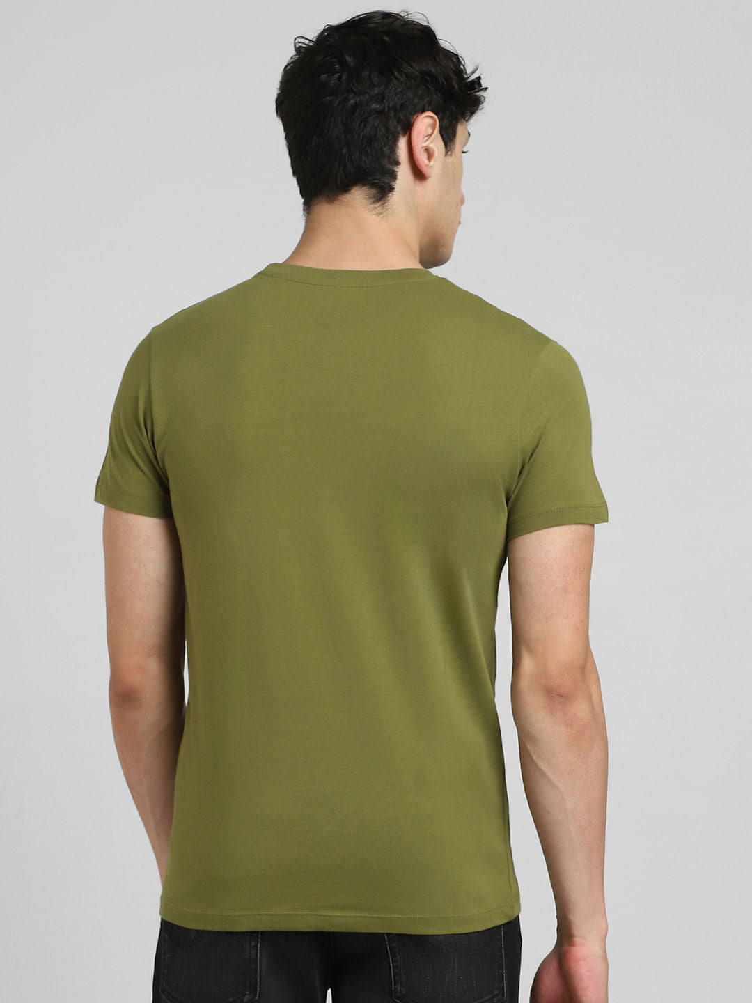 Green Graphic Print Crew Neck T-shirt