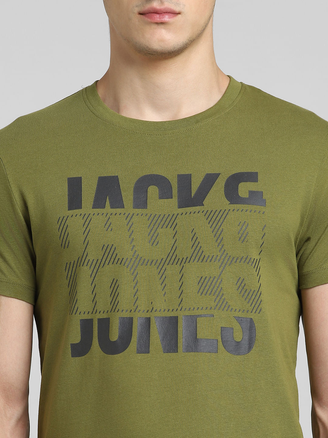 Green Graphic Print Crew Neck T-shirt