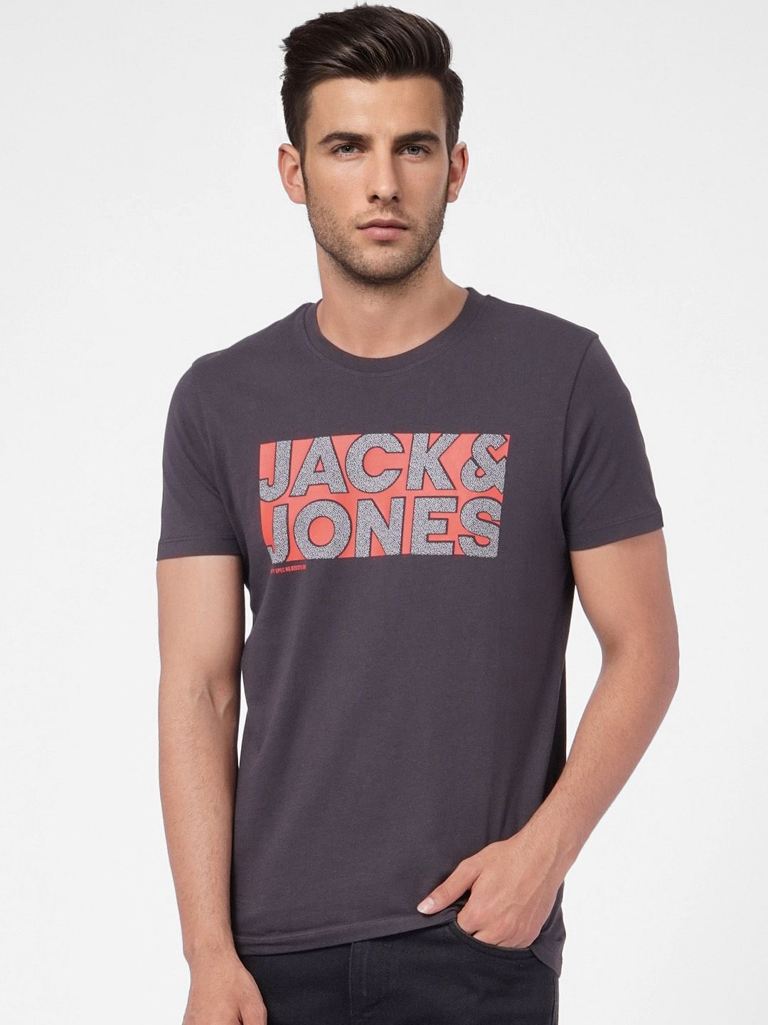 Black Graphic Print Crew Neck T-shirt