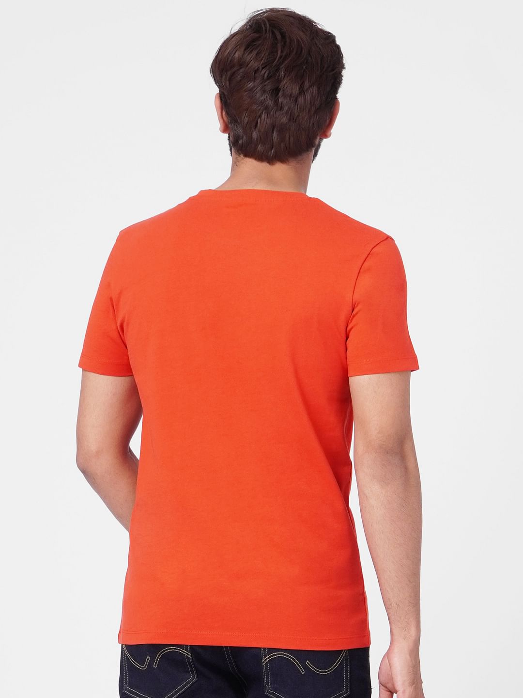 Red Graphic Print Crew Neck T-shirt