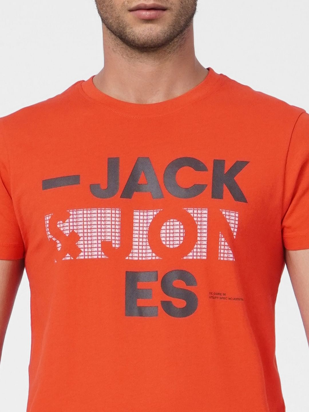 Red Graphic Print Crew Neck T-shirt