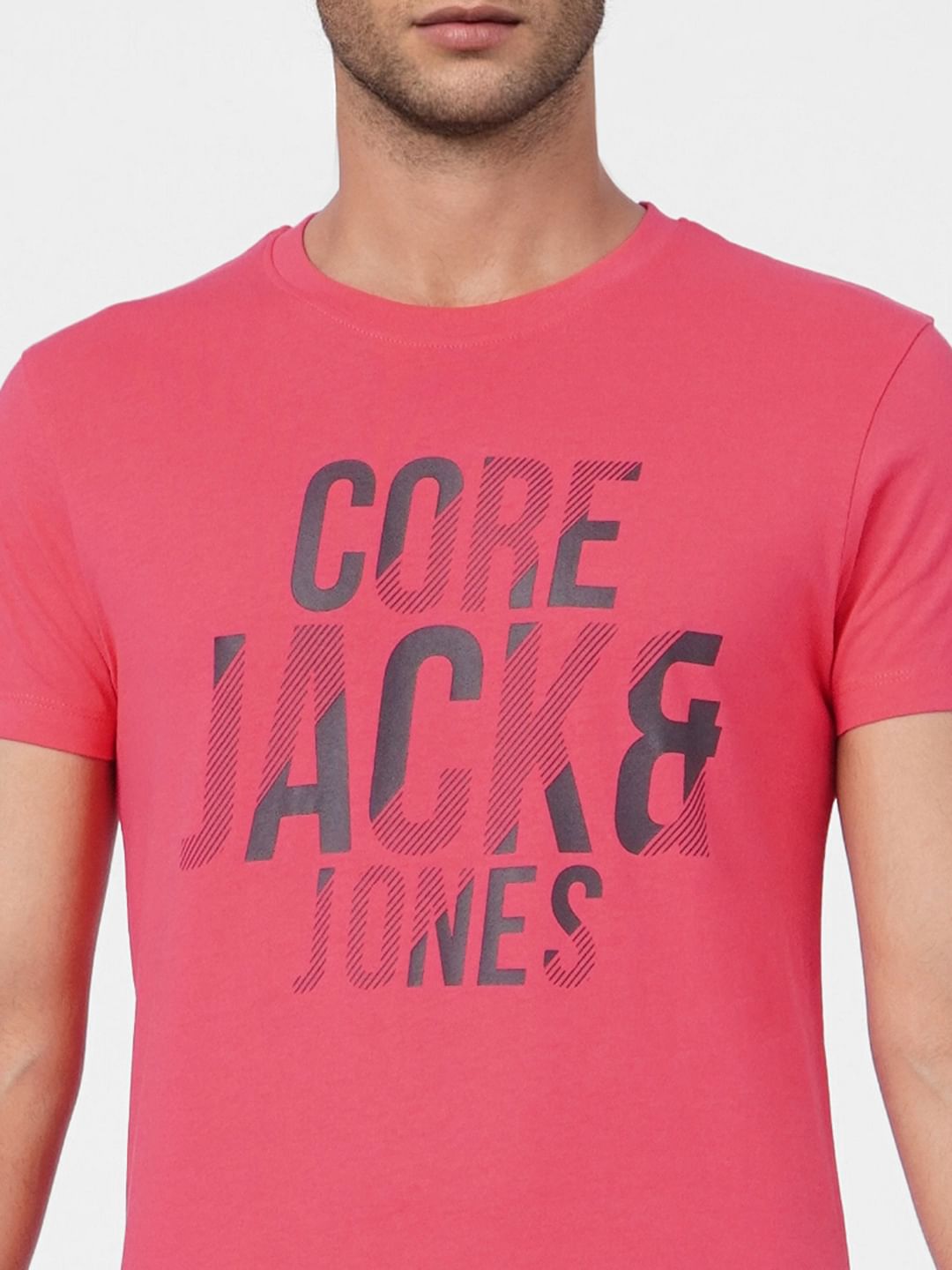 Pink Graphic Print Crew Neck T-shirt