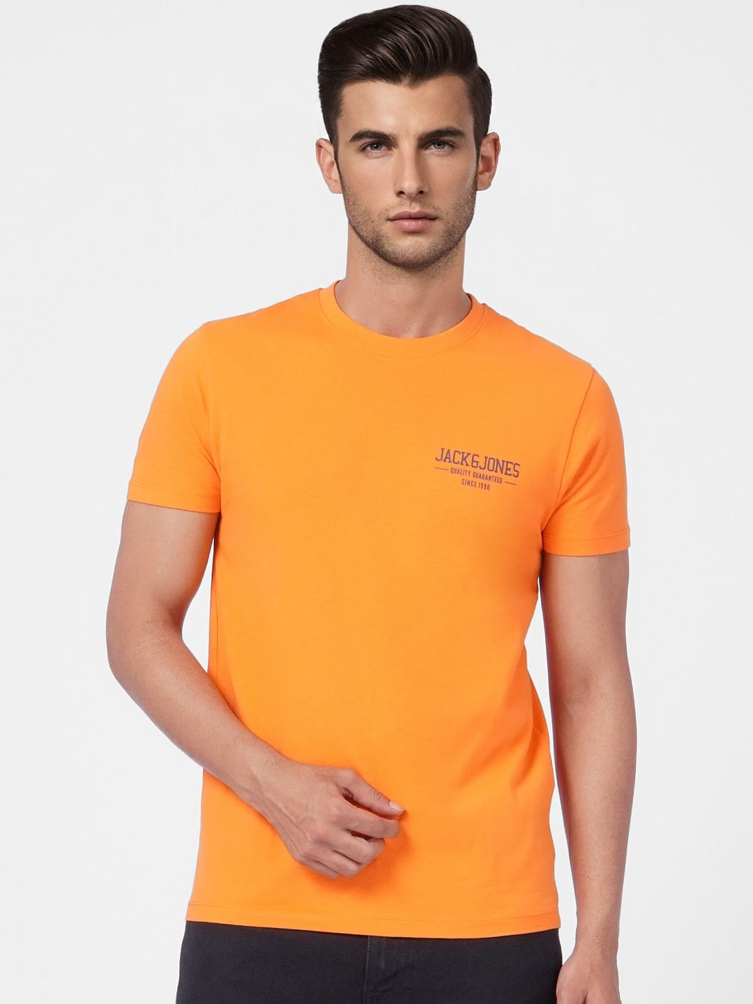 Orange Crew Neck T-shirt