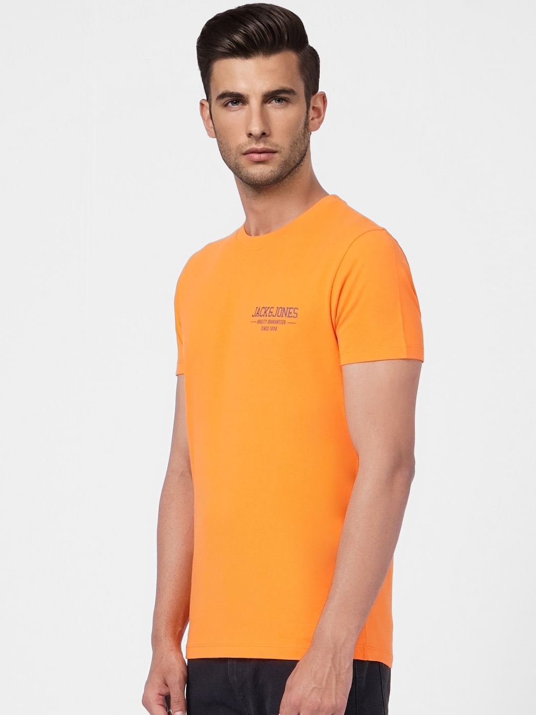 Orange Crew Neck T-shirt