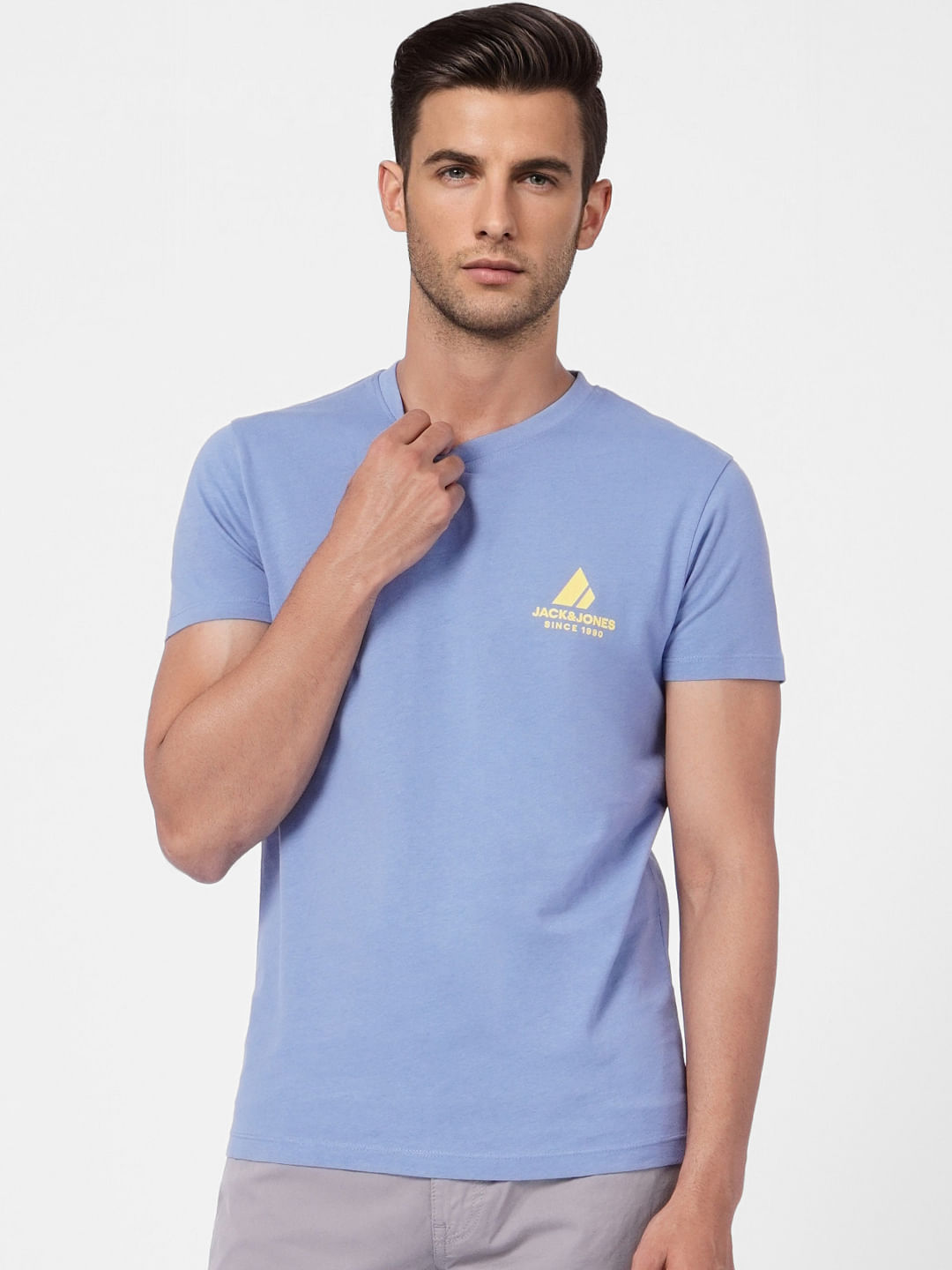 Blue Crew Neck T-shirt