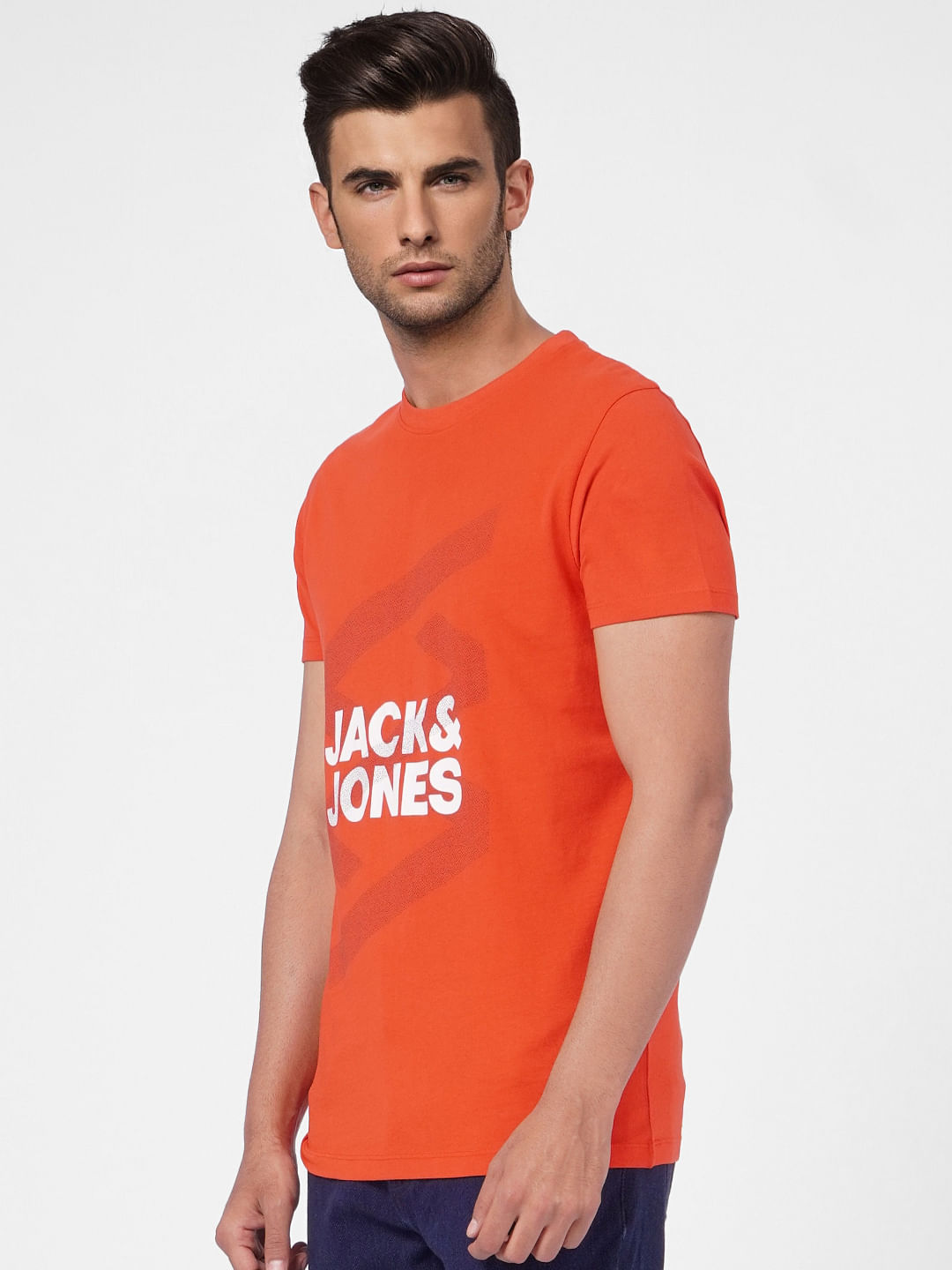 Red Graphic Print Crew Neck T-shirt
