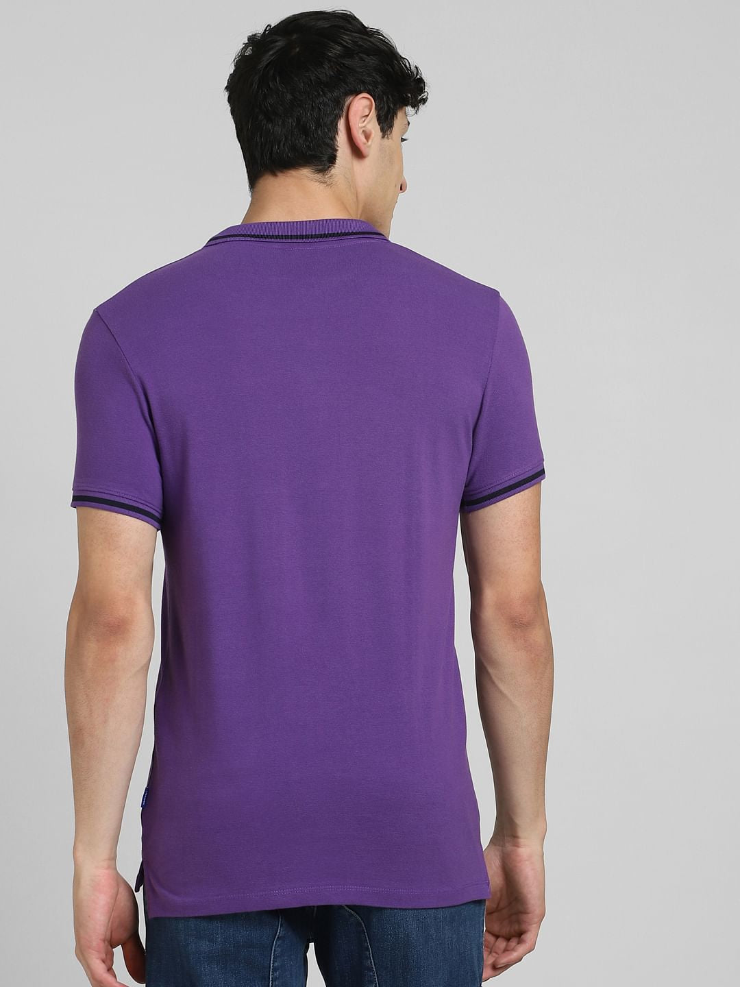 Purple Polo Neck T-shirt