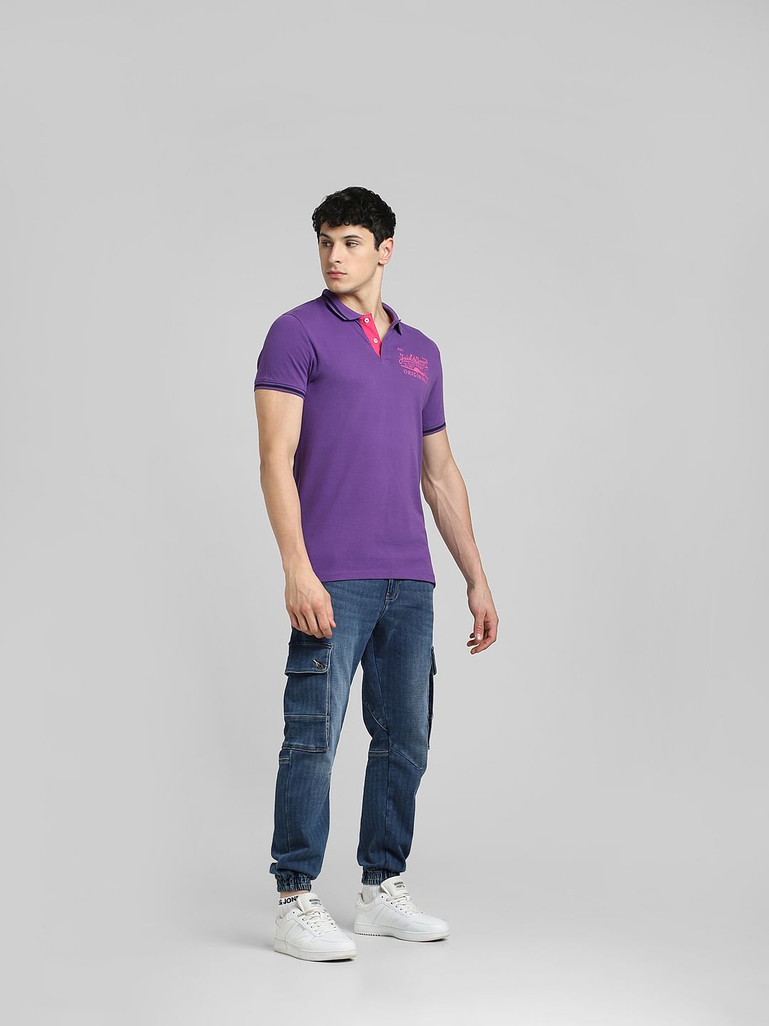 Purple Polo Neck T-shirt