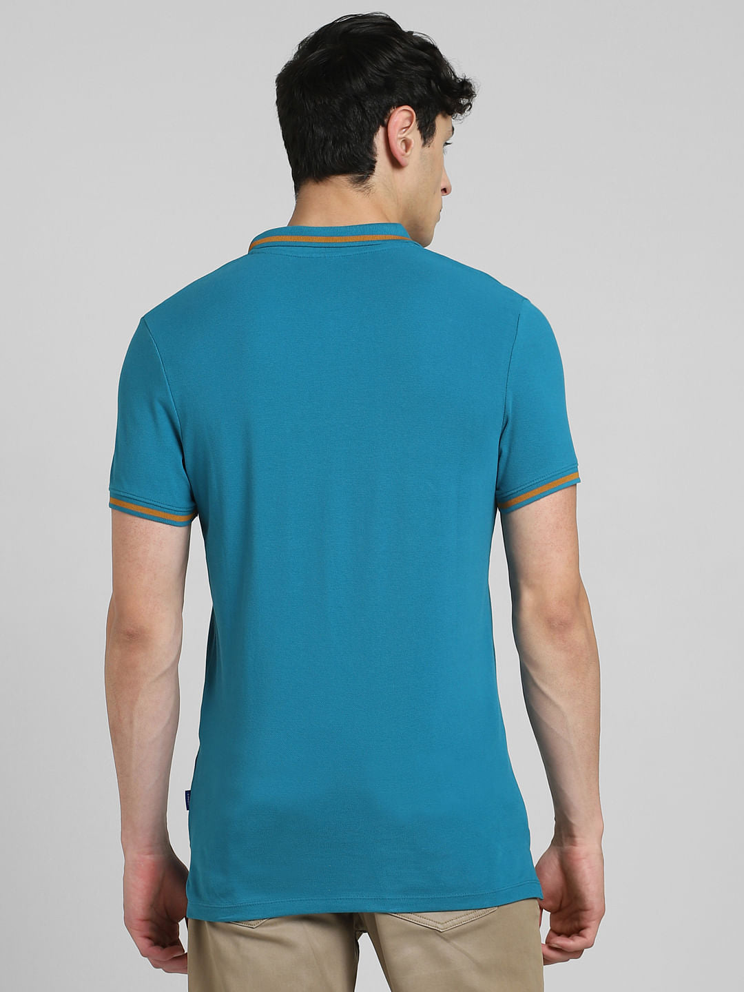 Blue Polo Neck T-shirt