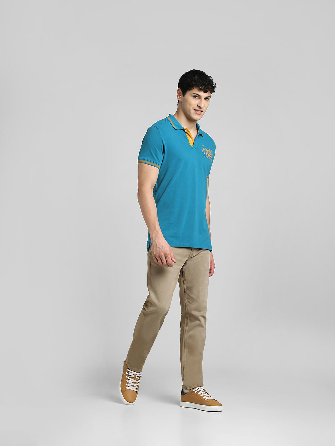Blue Polo Neck T-shirt