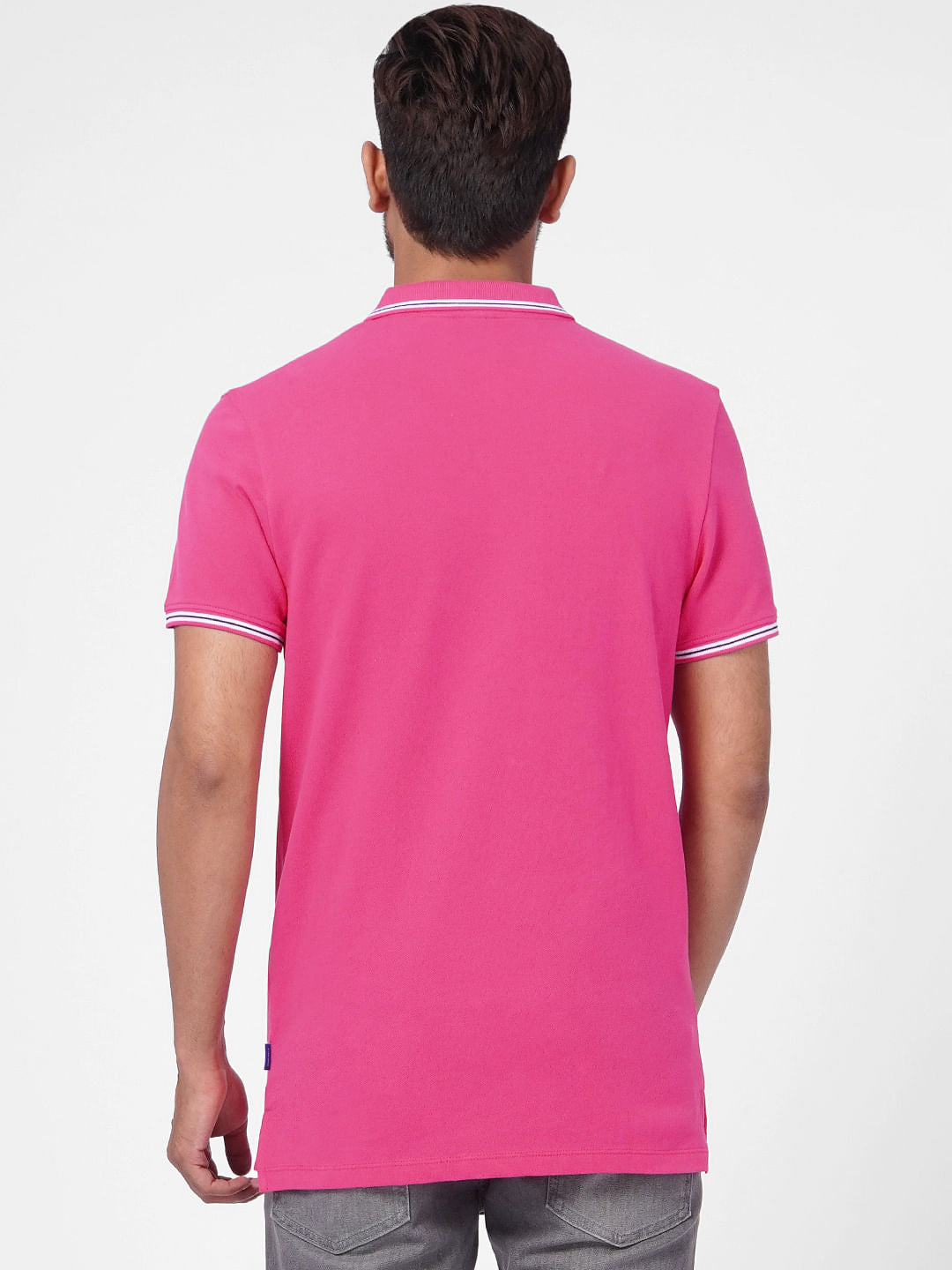 Pink Polo Neck T-shirt