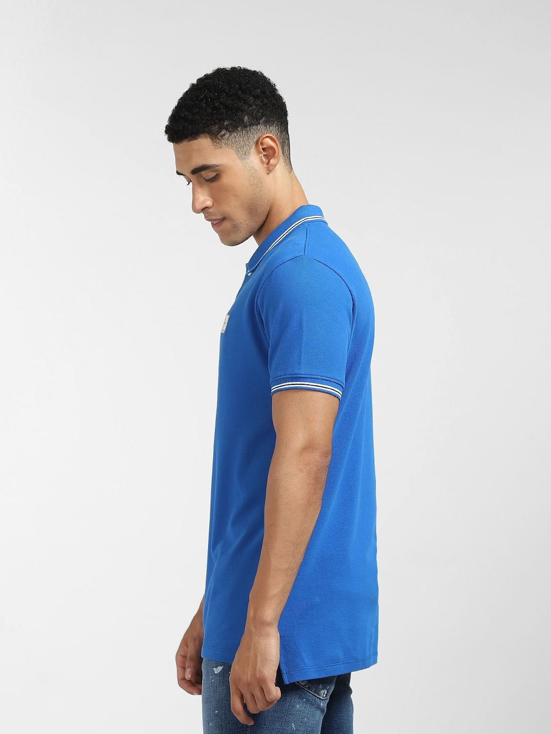 Blue Polo Neck T-shirt