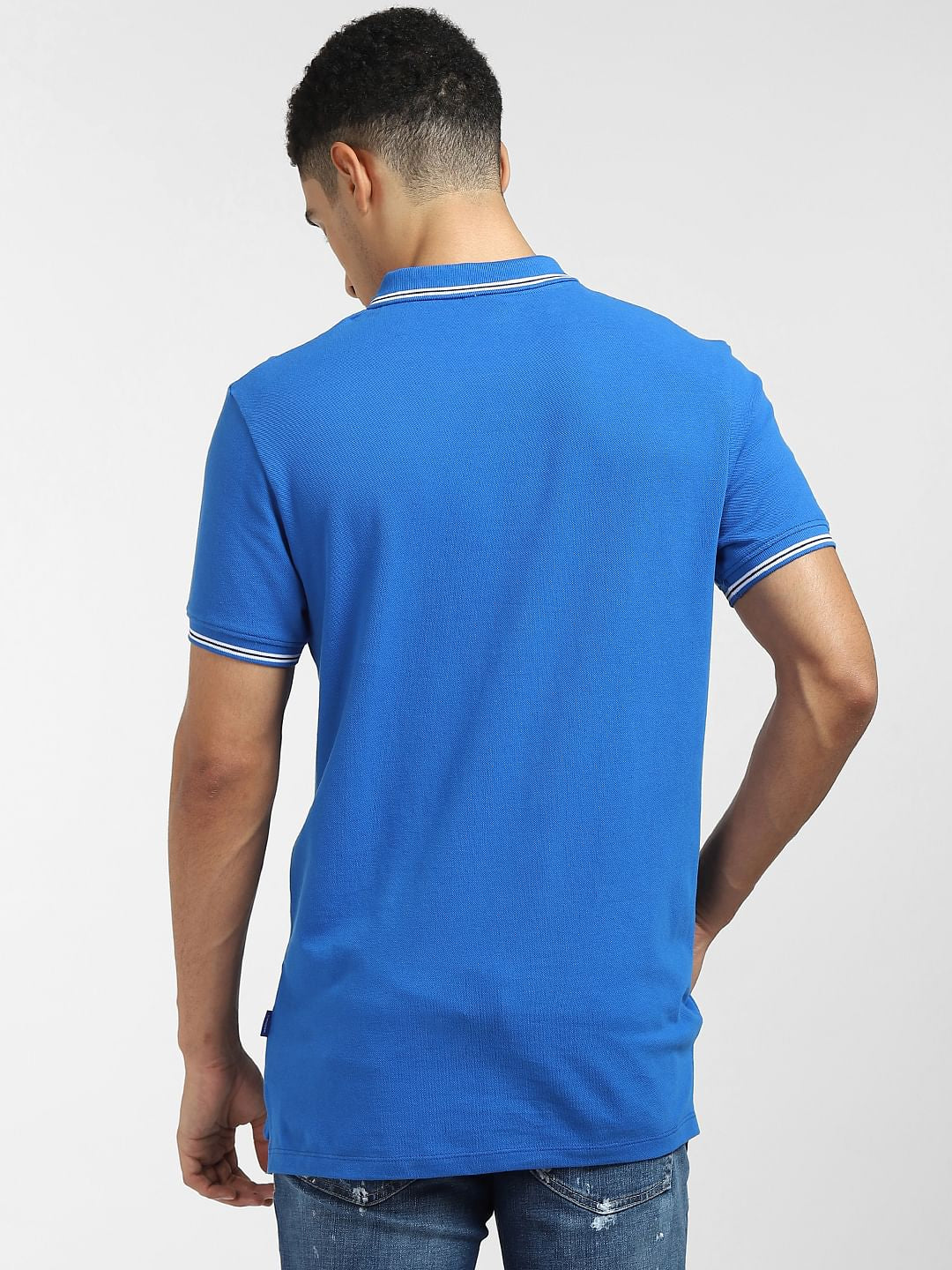 Blue Polo Neck T-shirt
