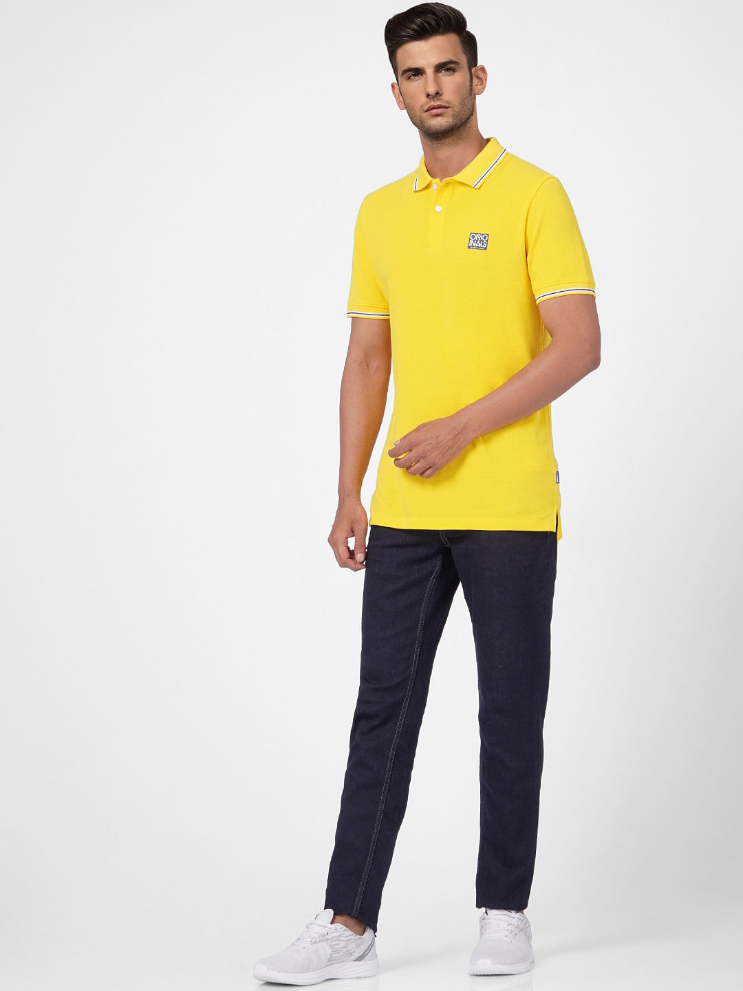 Yellow Polo Neck T-shirt