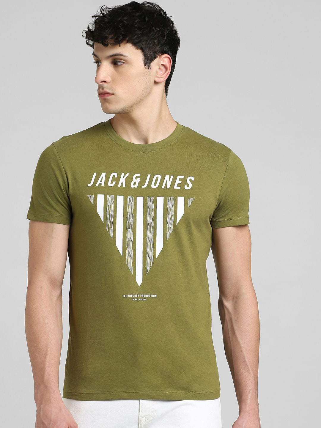 Green Graphic Print Crew Neck T-shirt