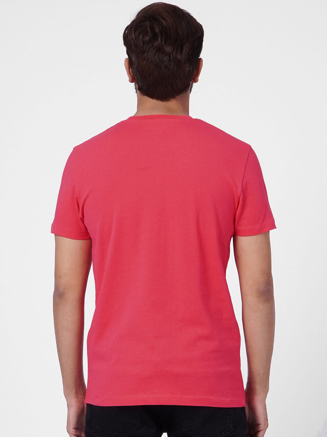 Pink Graphic Print Crew Neck T-shirt