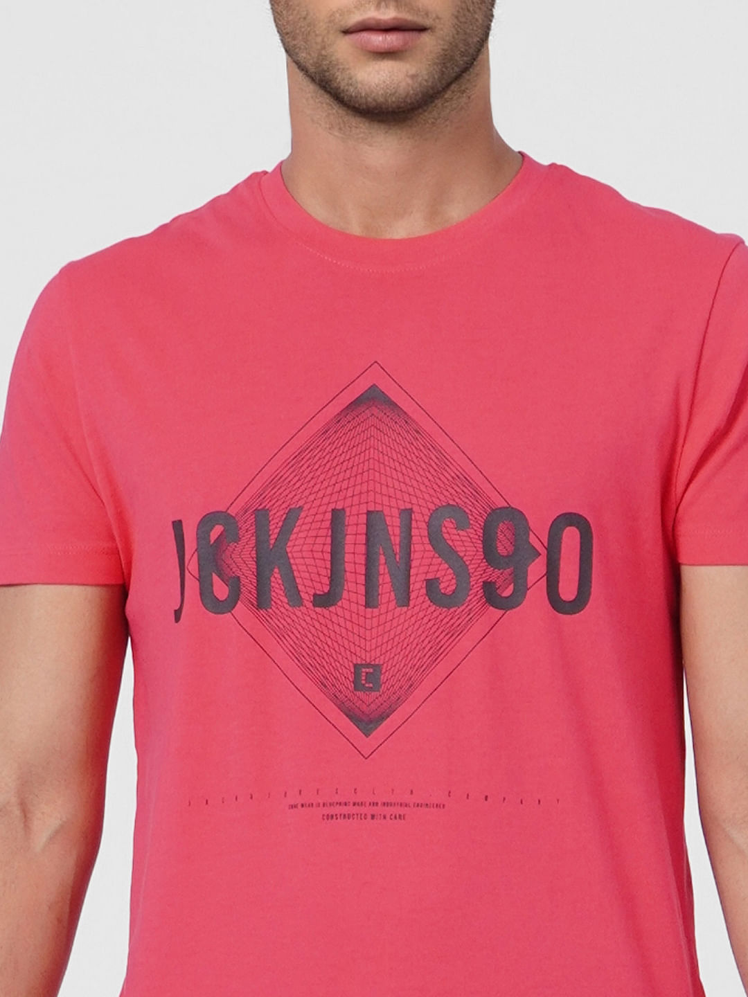 Pink Graphic Print Crew Neck T-shirt