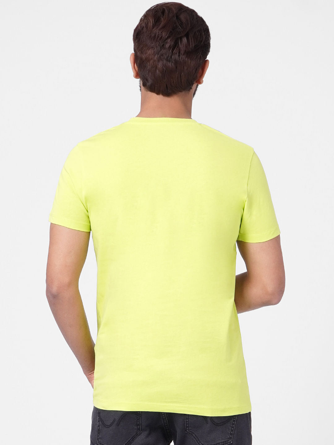 Yellow Graphic Crew Neck T-shirt