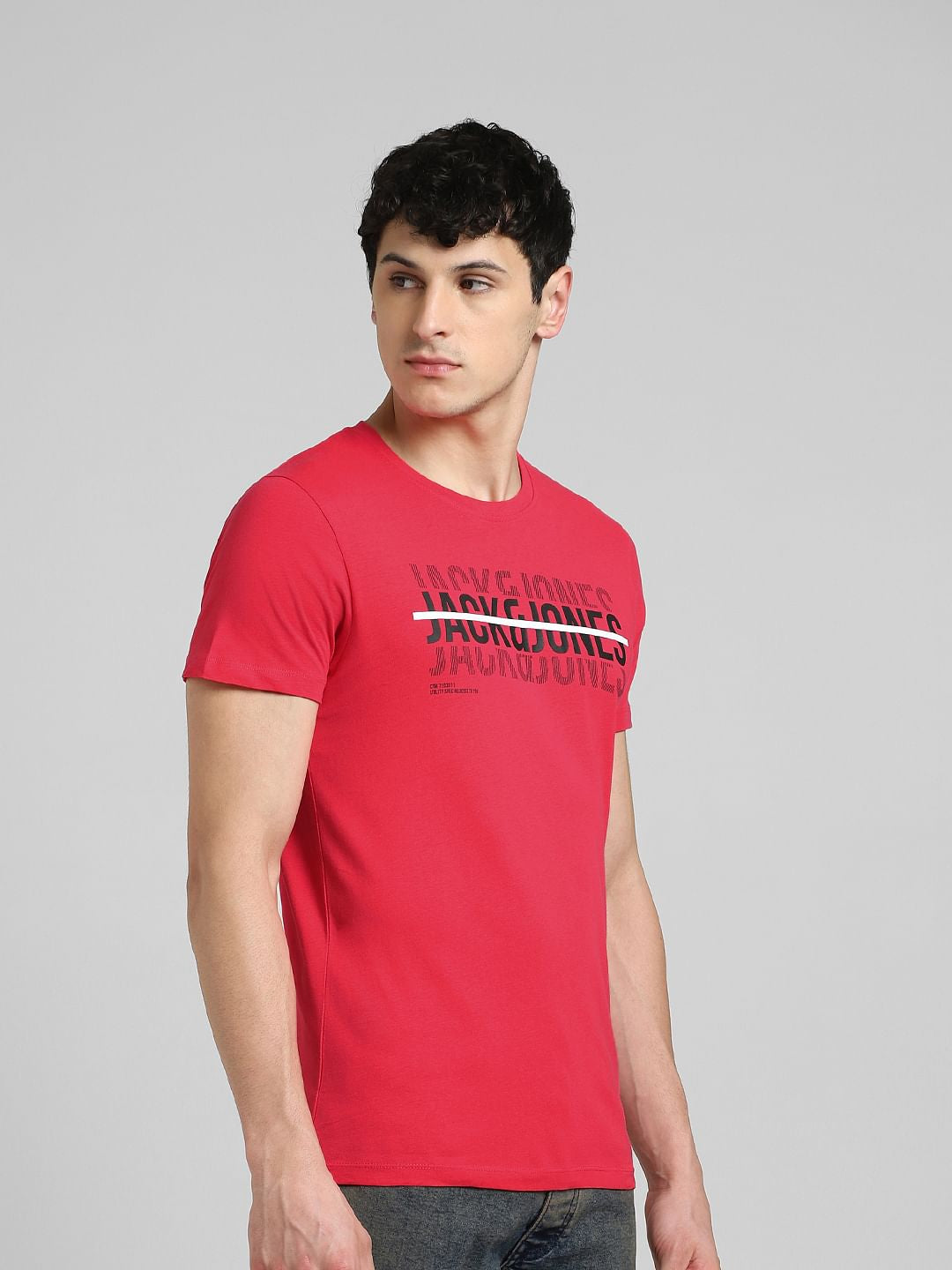 Red Graphic Print Crew Neck T-Shirt