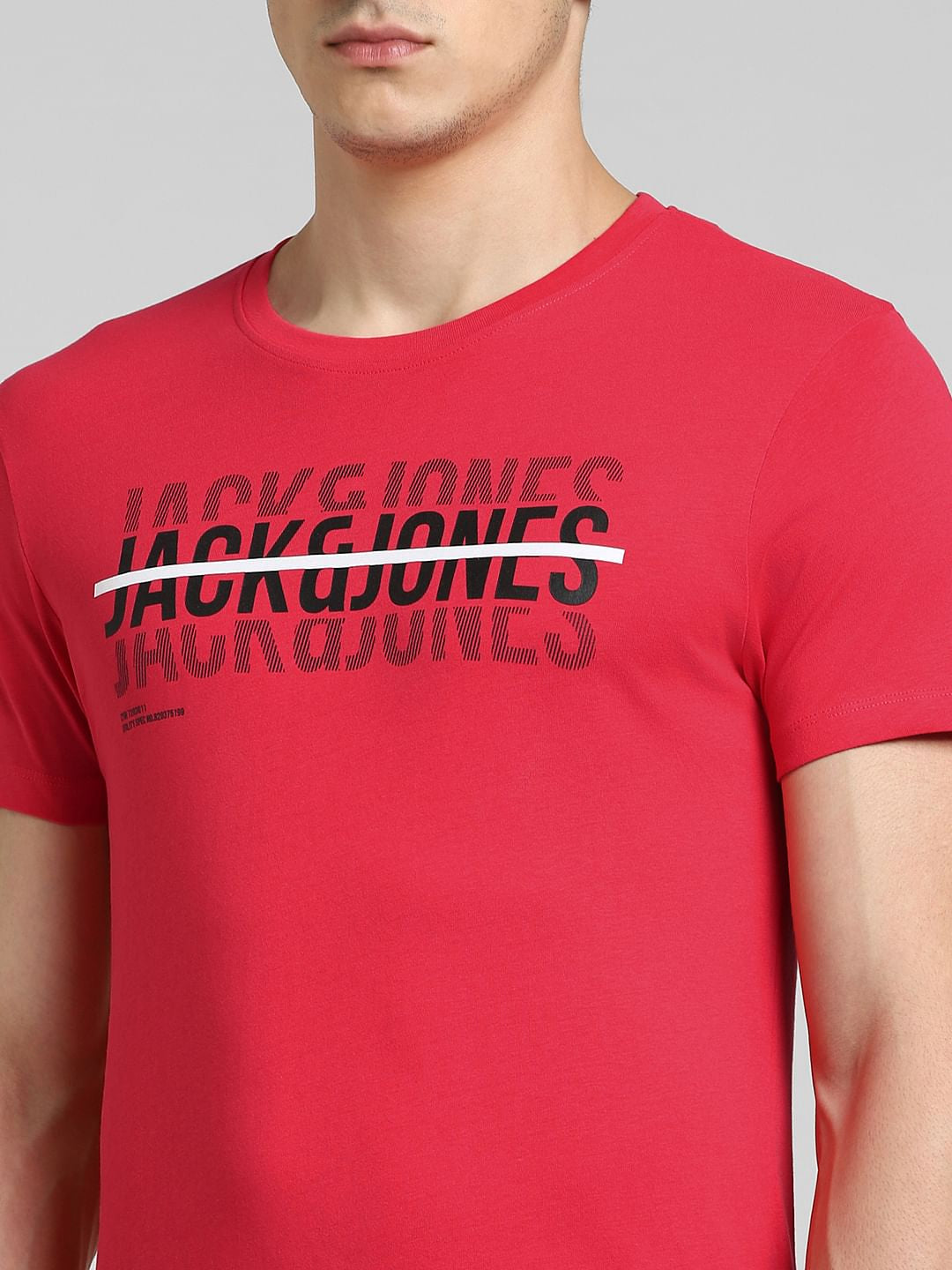 Red Graphic Print Crew Neck T-Shirt