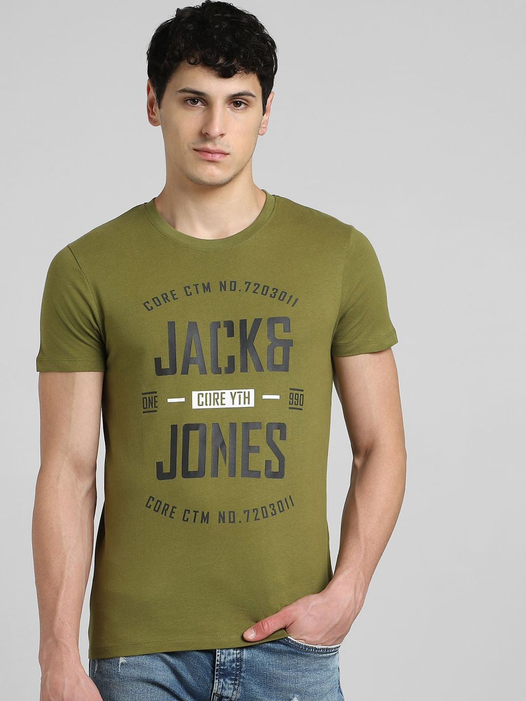 Green Graphic Print Crew Neck T-shirt