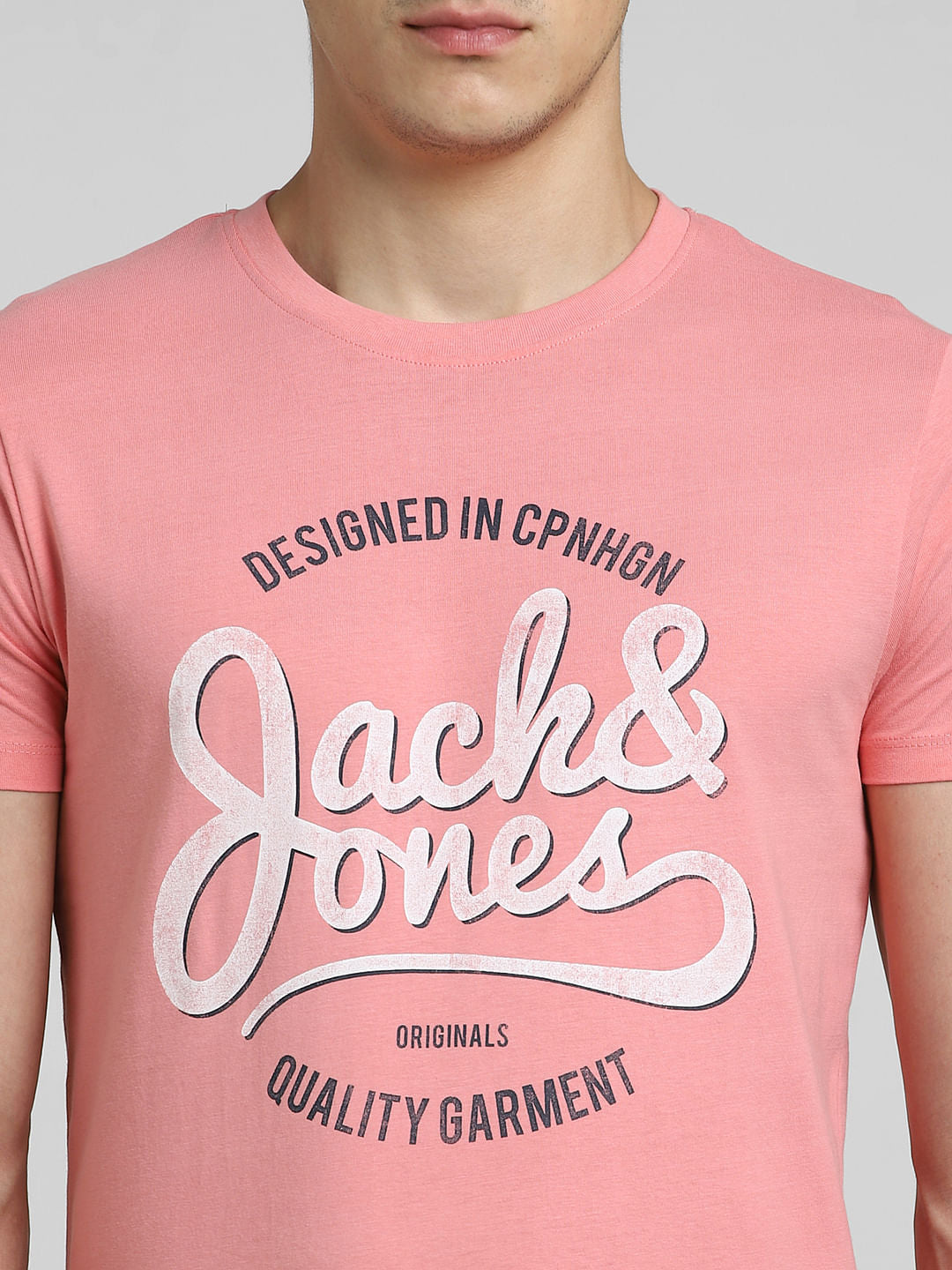 Pink Graphic Print Crew Neck T-shirt
