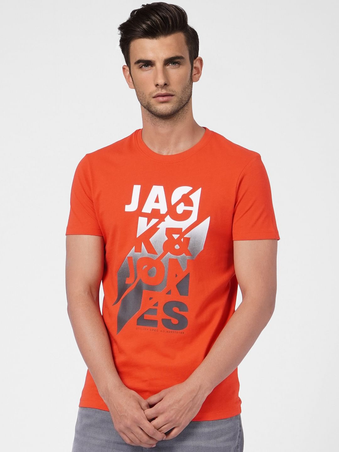 Red Graphic Print Crew Neck T-shirt