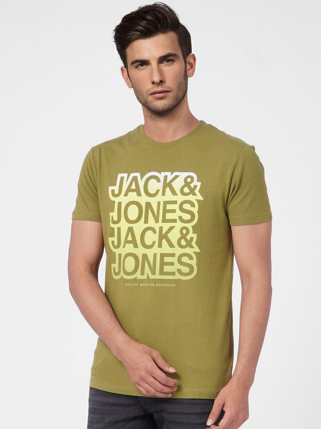 Green Graphic Print Crew Neck T-shirt