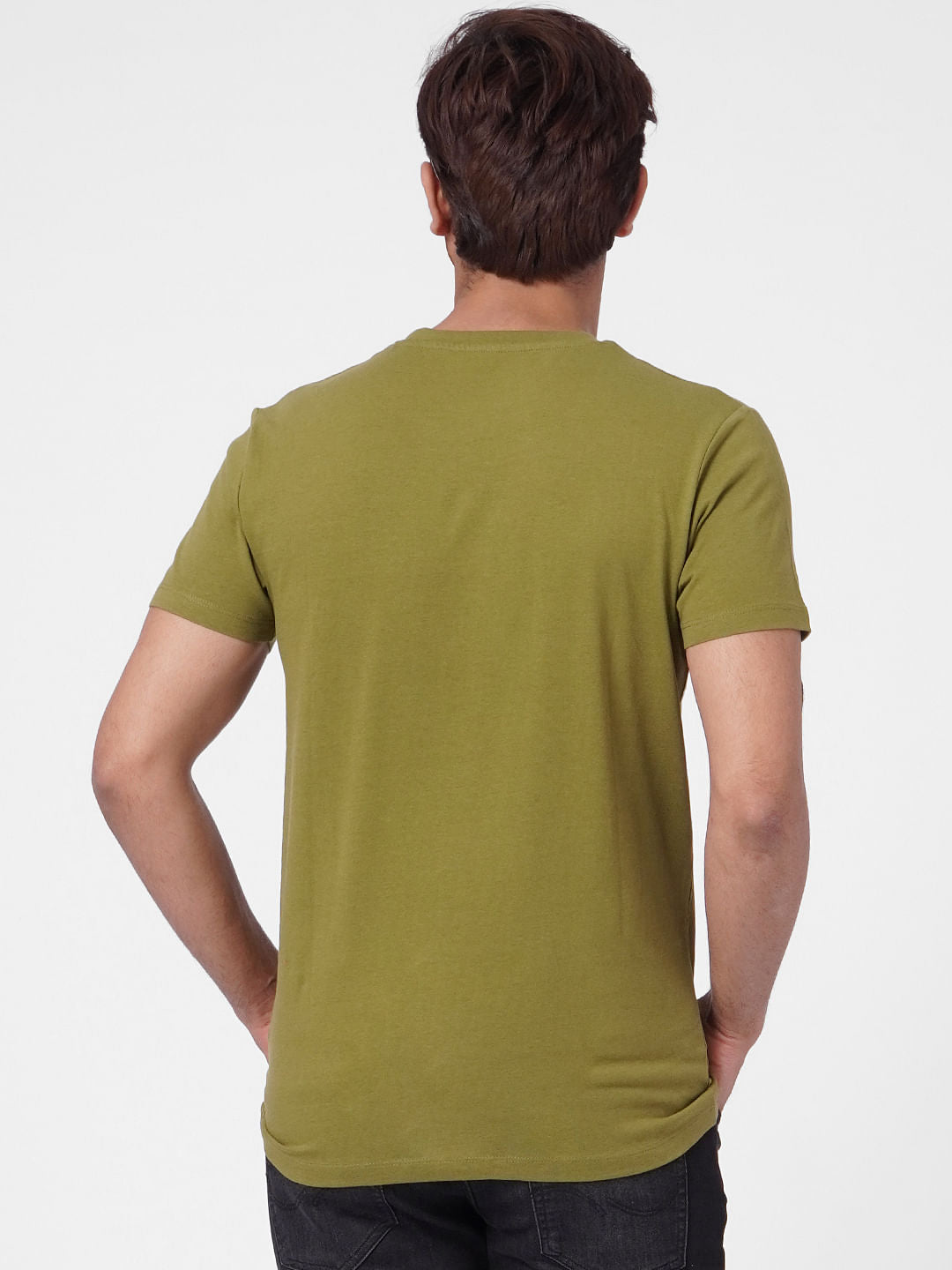 Green Graphic Print Crew Neck T-shirt