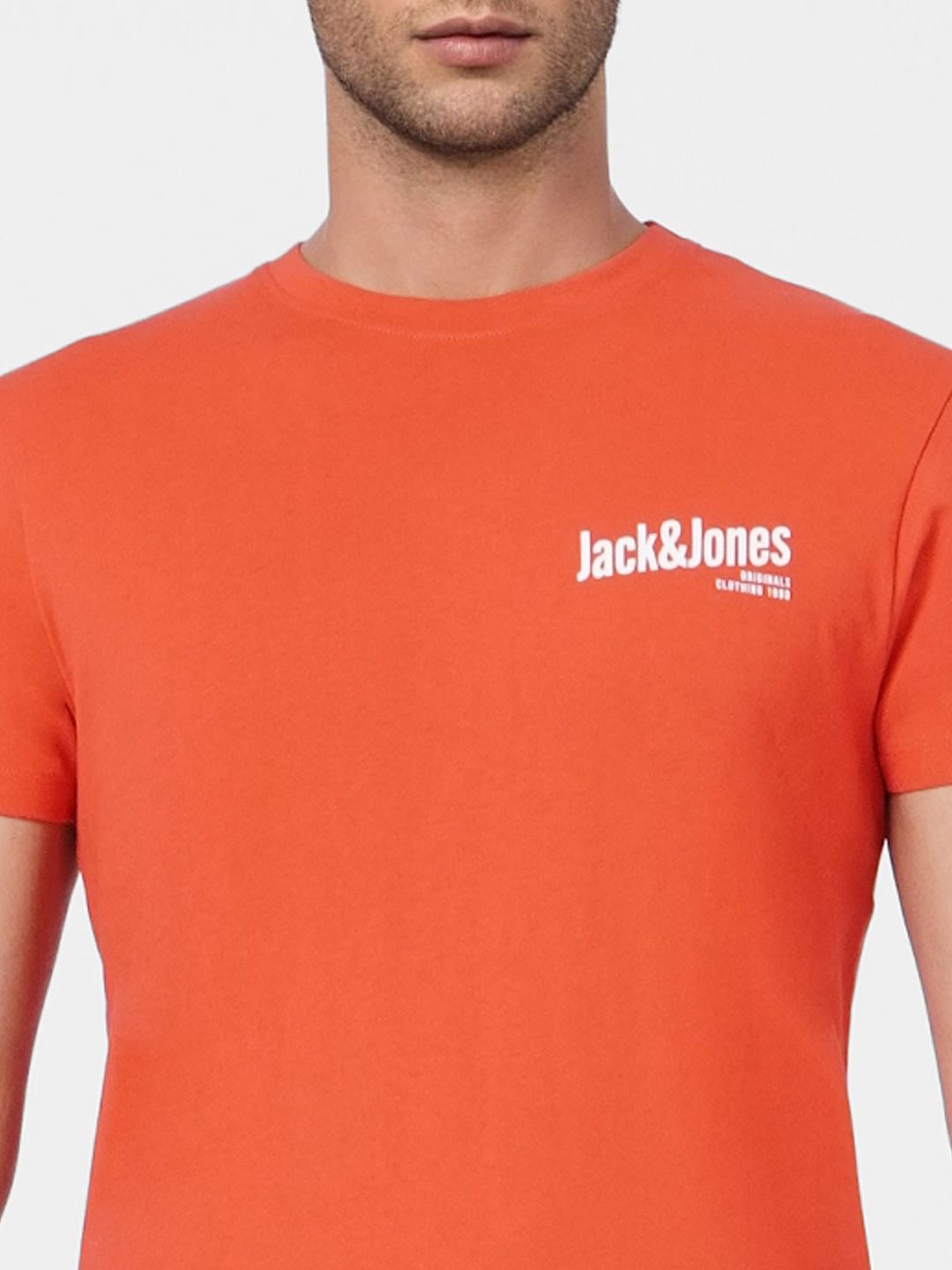 Orange Crew Neck T-shirt
