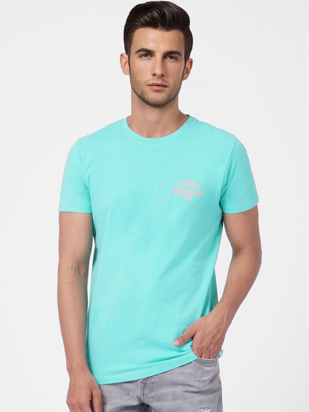 Blue Crew Neck T-shirt