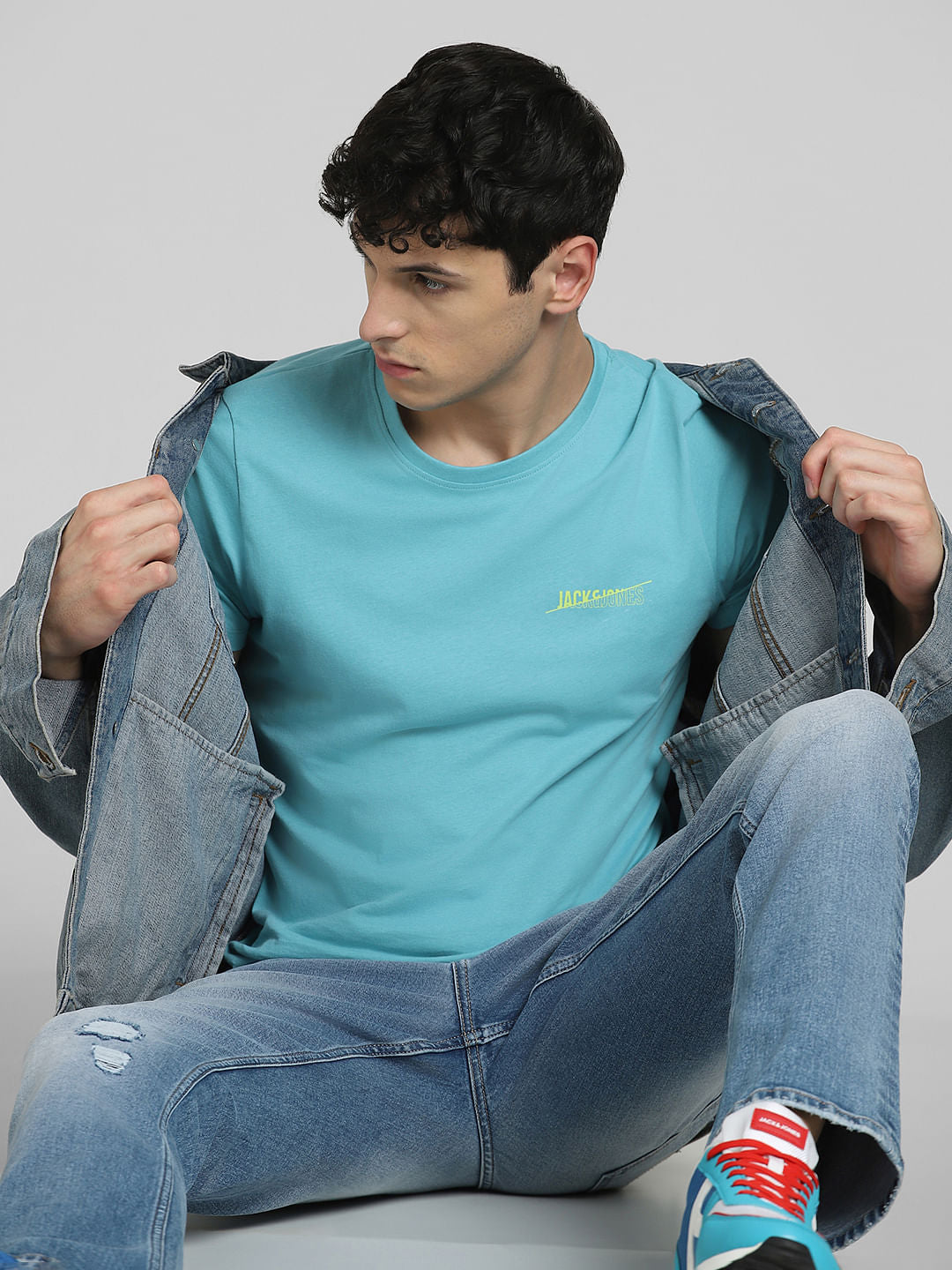 Blue Crew Neck T-shirt