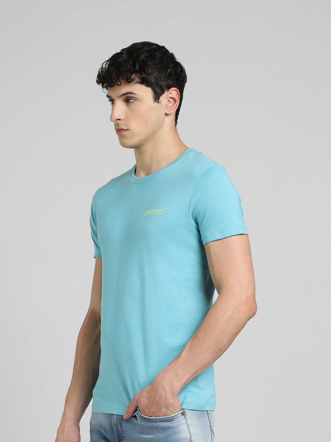 Blue Crew Neck T-shirt