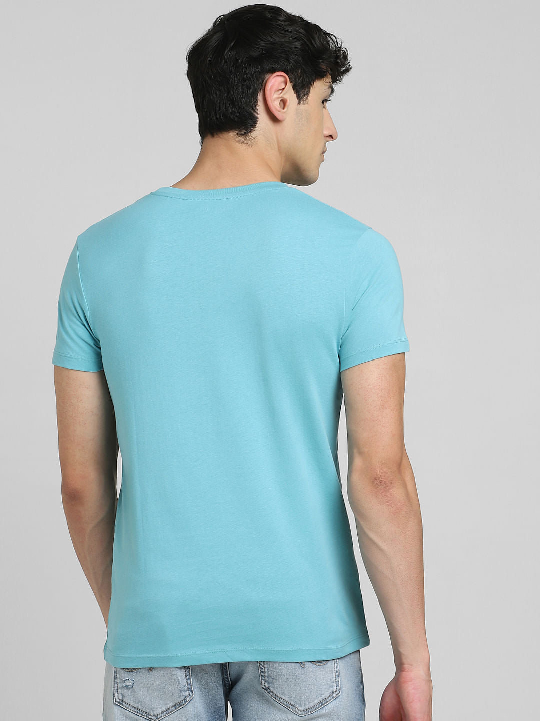 Blue Crew Neck T-shirt