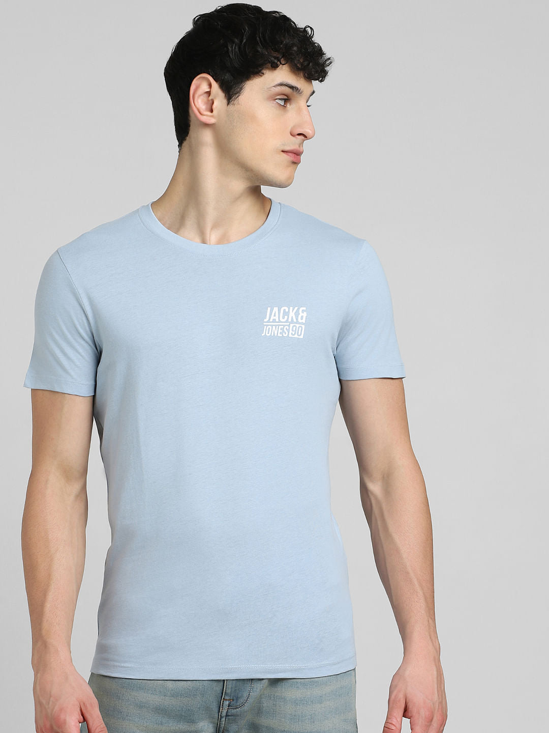 Faded Blue Crew Neck T-shirt