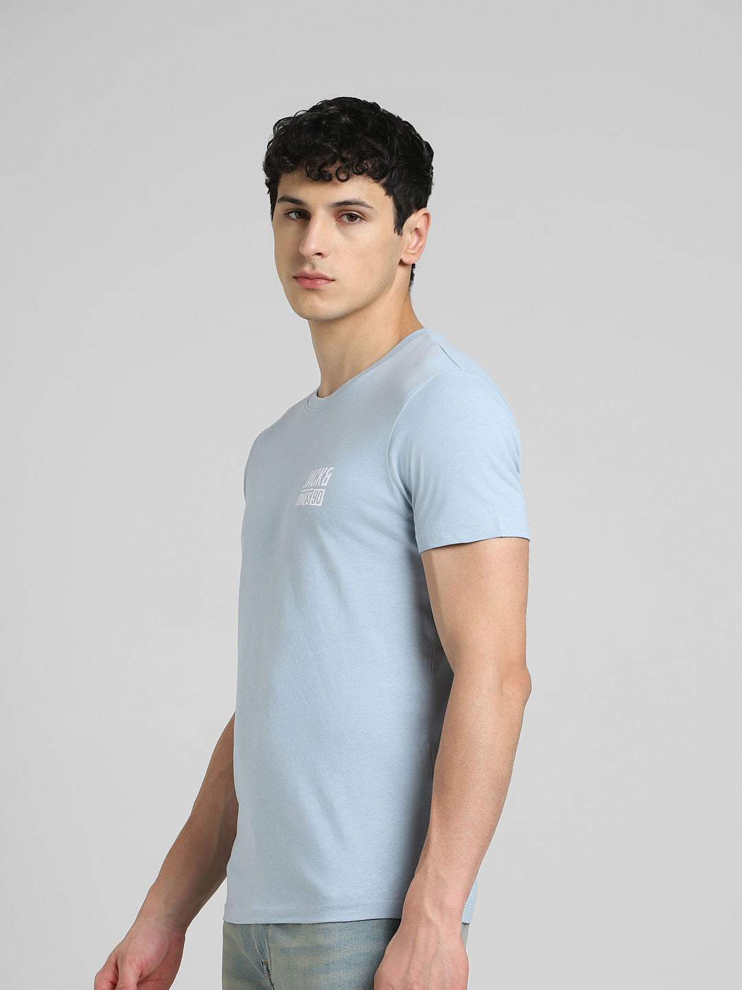 Faded Blue Crew Neck T-shirt