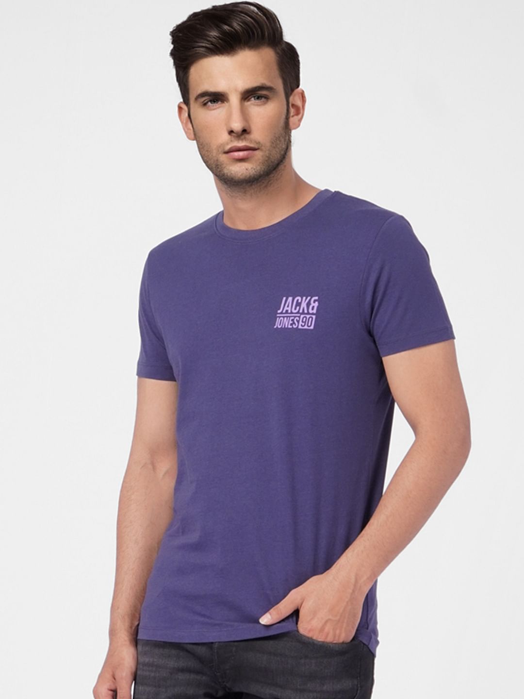 Dark Blue Vertical Stripe T-shirt