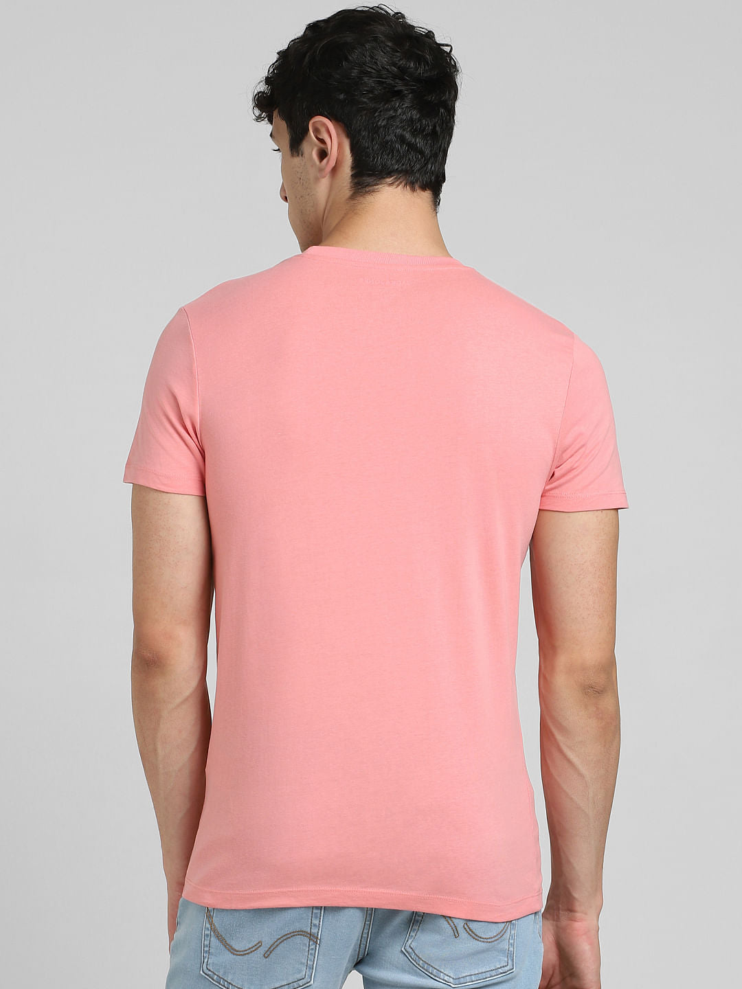 Pink Graphic Print Crew Neck T-shirt