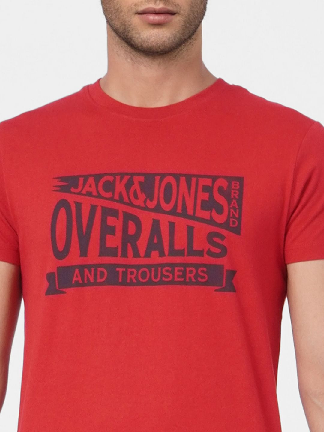 Red Graphic Print Crew Neck T-shirt