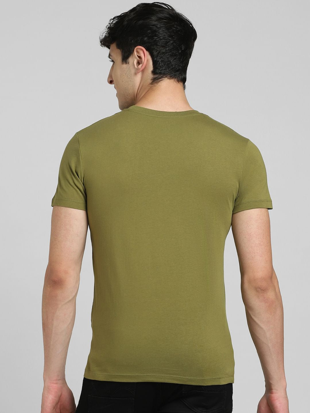 Green Graphic Print Crew Neck T-shirt