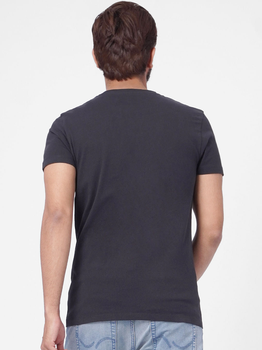 Black Graphic Print Crew Neck T-shirt