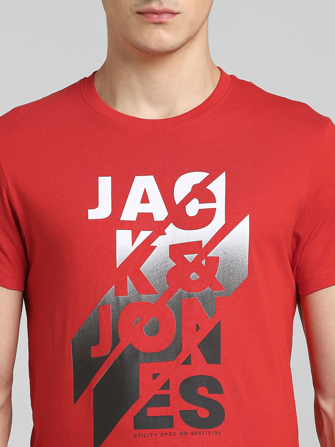 Red Graphic Print Crew Neck T-shirt