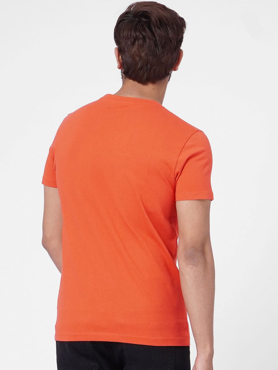 Orange Crew Neck T-shirt