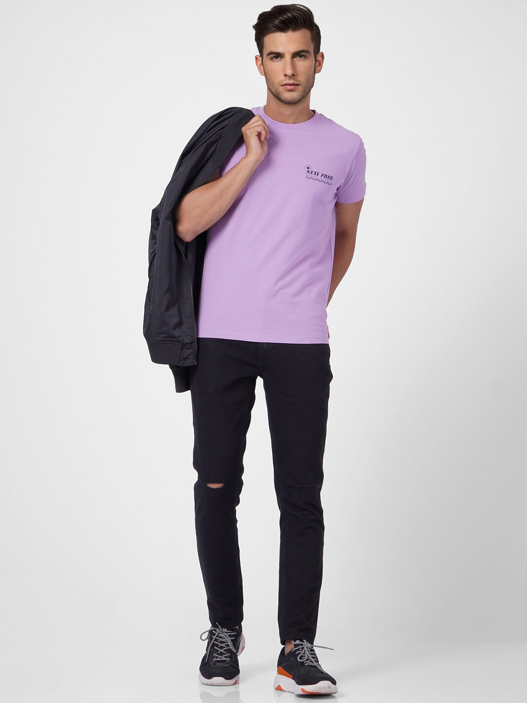 Purple Crew Neck T-shirt