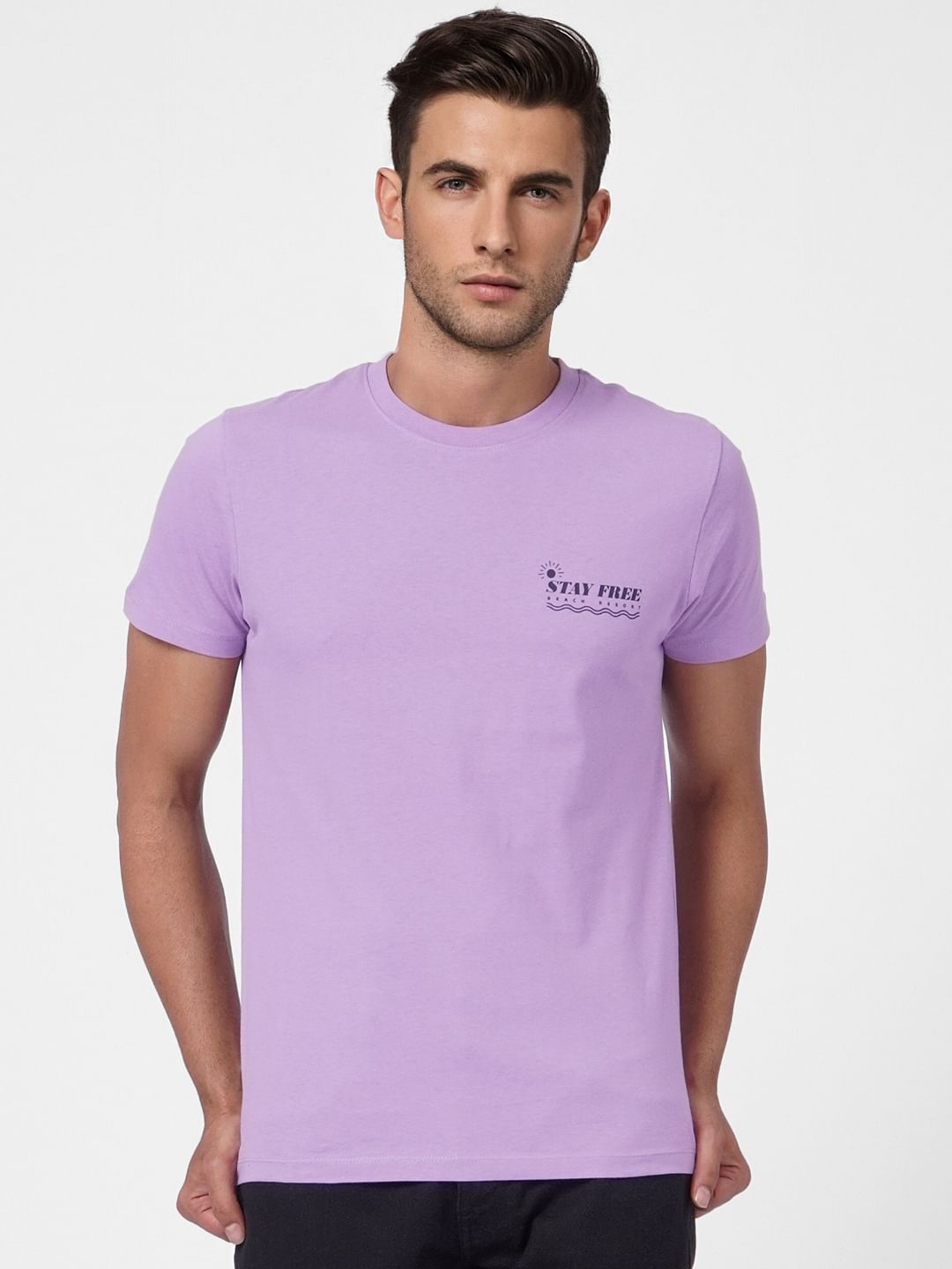 Purple Crew Neck T-shirt